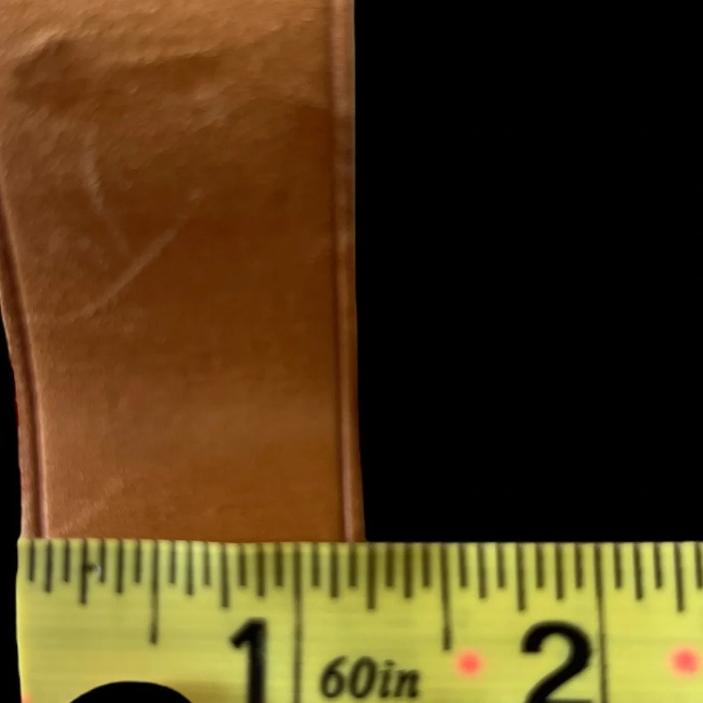 Authentic Louis Vuitton Tan Leather Luggage Travel Tag and Strap - Picture 11 of 12